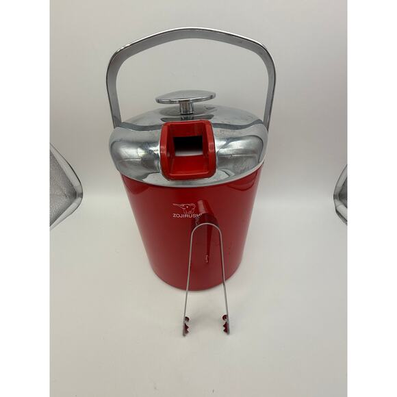 Zojirushi Small Red Stainless Steel Vacuum Insulated Ice Pail w/ Tongs Drinkware - Picture 11 of 12